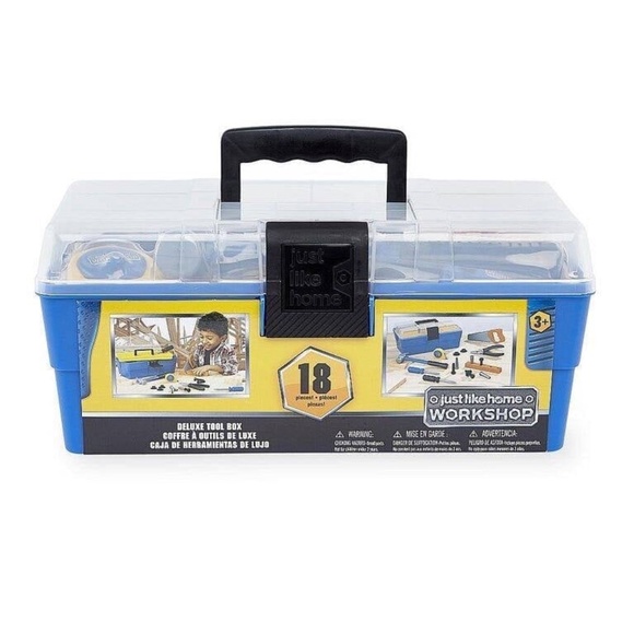 BRAND NEW sealed 18 piece deluxe tool box / workshop toy - Picture 2 of 5